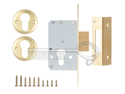 Замок врезной KALE (без цилиндра) 157 w/b золото