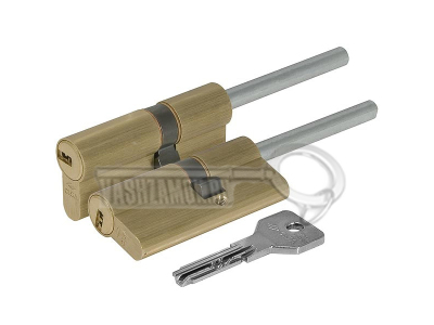 Цилиндр (личинка для замка) CISA ASIX ОE307-07 (60мм/30х30 В) длин хвостовик золото