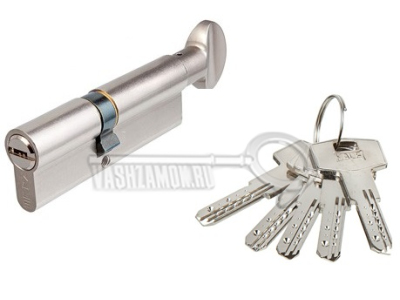 Цилиндр (личинка для замка) KALE 164 BM/100 (100мм/45х55В) с плоск. верт. никель