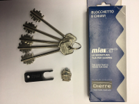 Комплект ключей Atra (Dierre) MIA BLO 3810 (107 мм.)