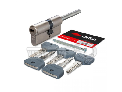 Цилиндр (личинка для замка) CISA ASIX  PRO P8 0Q317-07.12SD (60мм/30х30 В) длин хвостовик никель