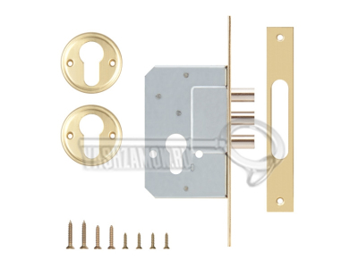 Замок врезной KALE (без цилиндра) 189/3M w/b золото