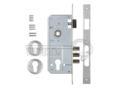 Замок врезной KALE под ручку (без цилиндра) 152/3MR w/b хром