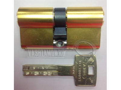 Цилиндр (личинка для замка) ABUS VELA 2000 MX MS (70 мм/30х40) матовое золото